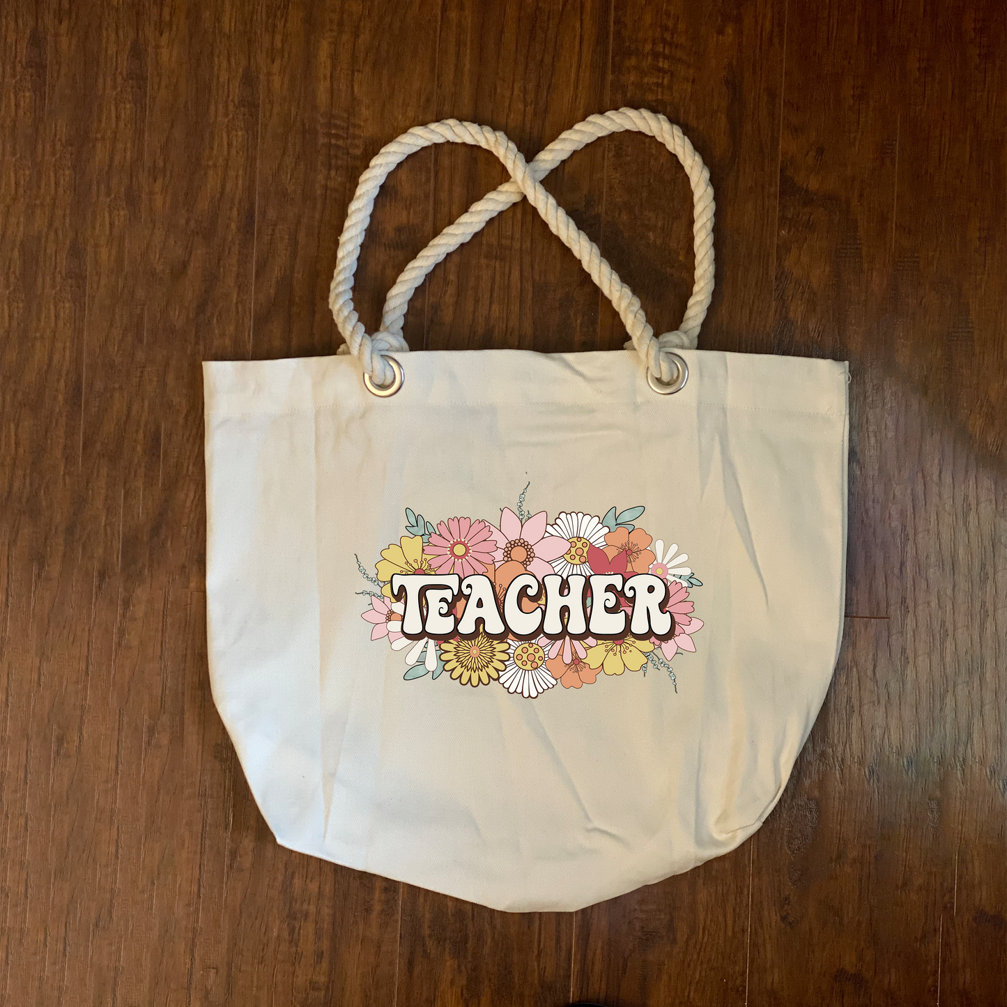 Teacher Flowers Tote