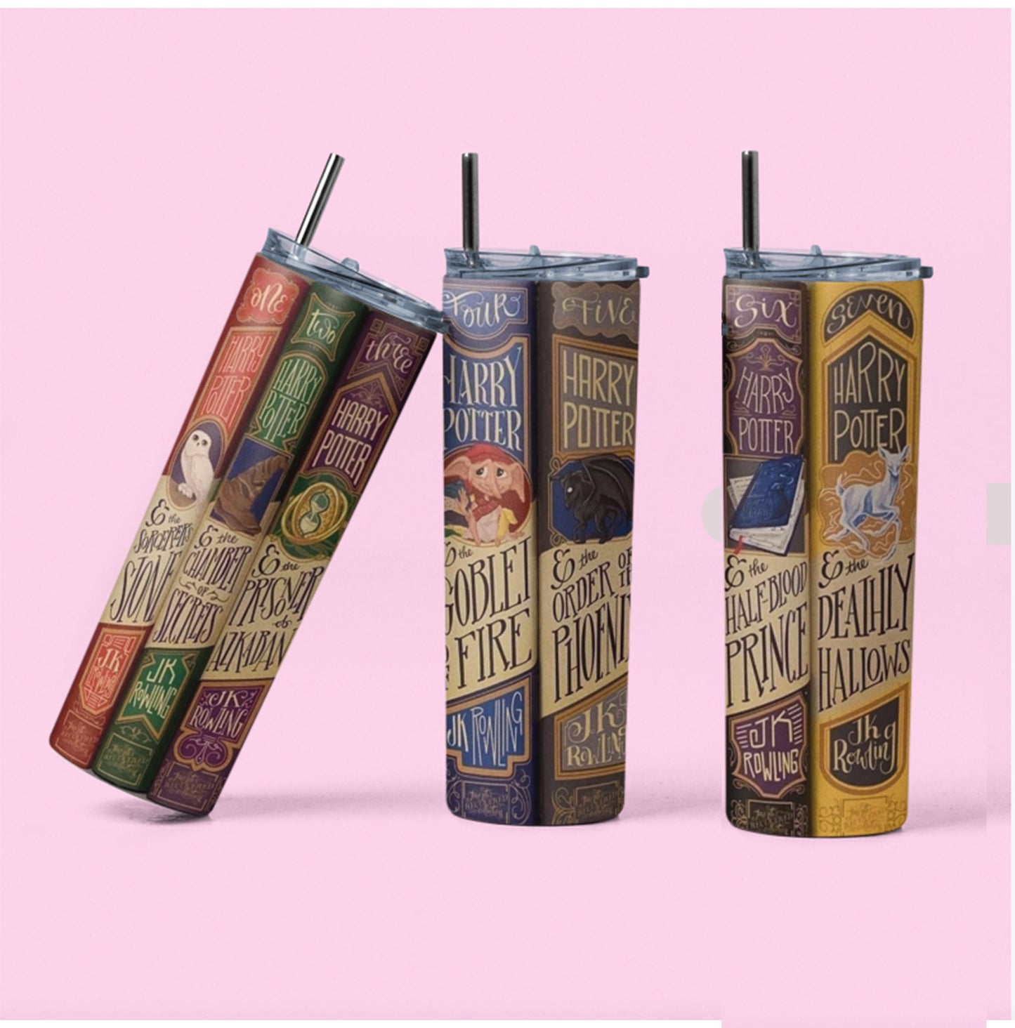 Harry Potter Books 20 oz Tumbler W Straw!