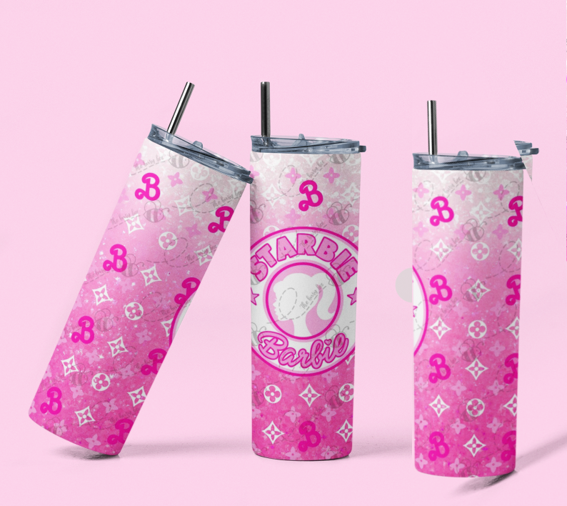 Barbie 20 oz Tumbler W Straw!