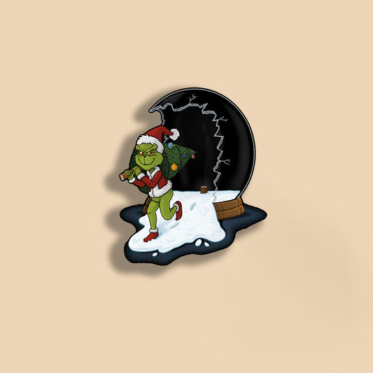 Grinch Snowglobe Sticker | Vinyl Sticker | Funny Stickers | Vinyl Stickers | Disney Stickers | Planner Sticker | Gift Idea