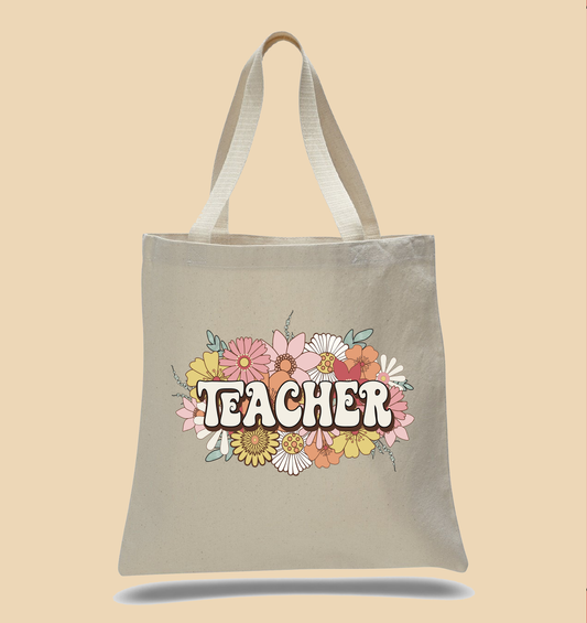 Teacher Flowers Tote