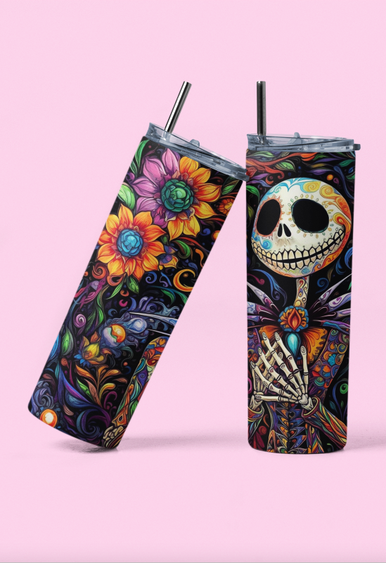 Jack Skellington Color Pop 20 oz Tumbler W Straw!