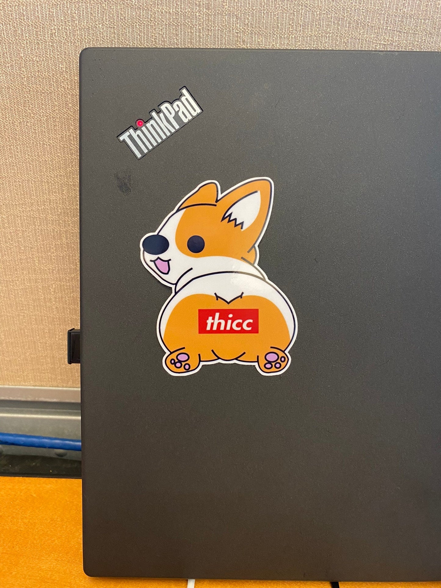 Adorable Thicc Corgi Vinyl Sticker - Waterproof and Durable for Laptop, Water Bottles, and More!