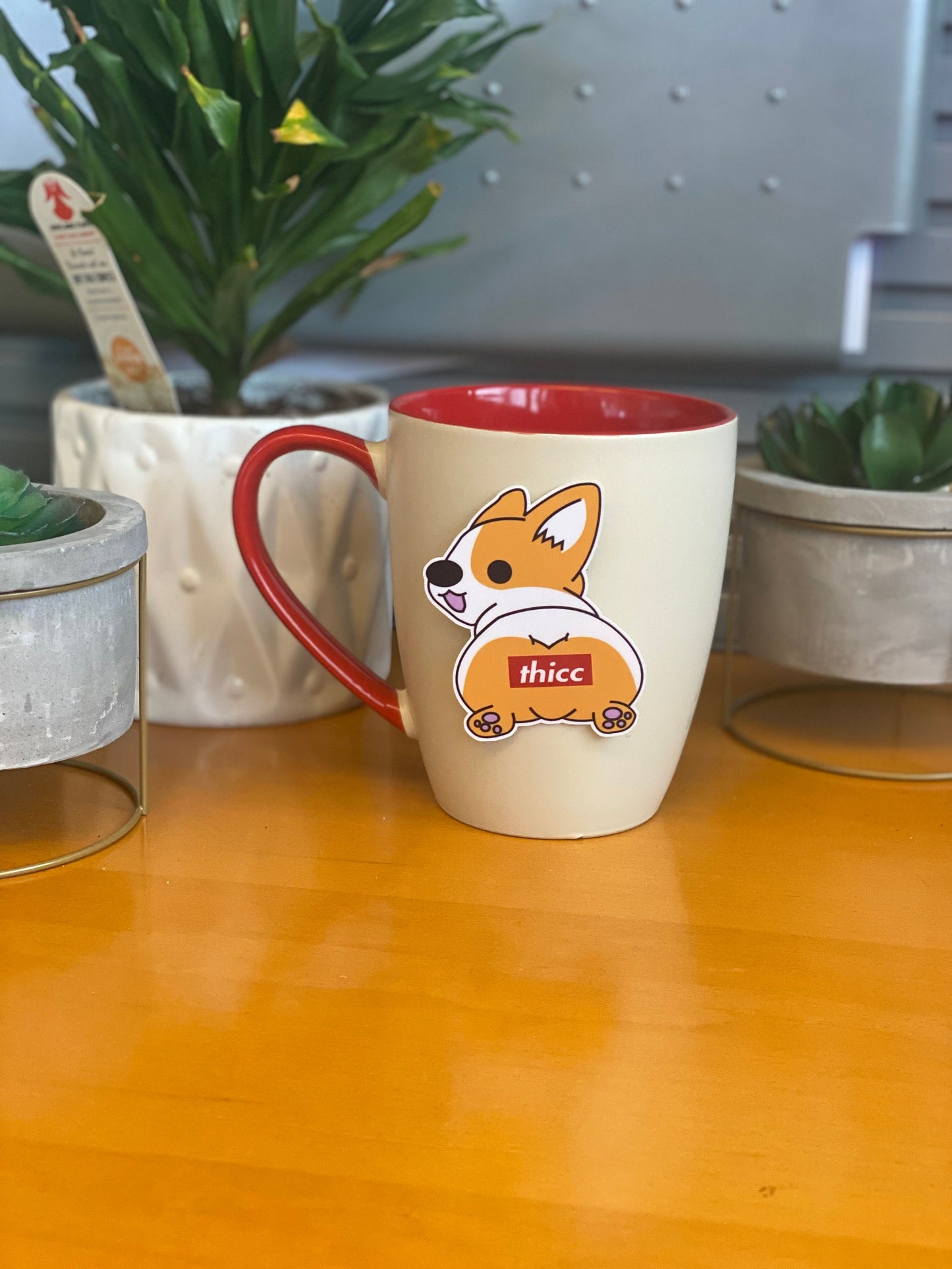 Adorable Thicc Corgi Vinyl Sticker - Waterproof and Durable for Laptop, Water Bottles, and More!