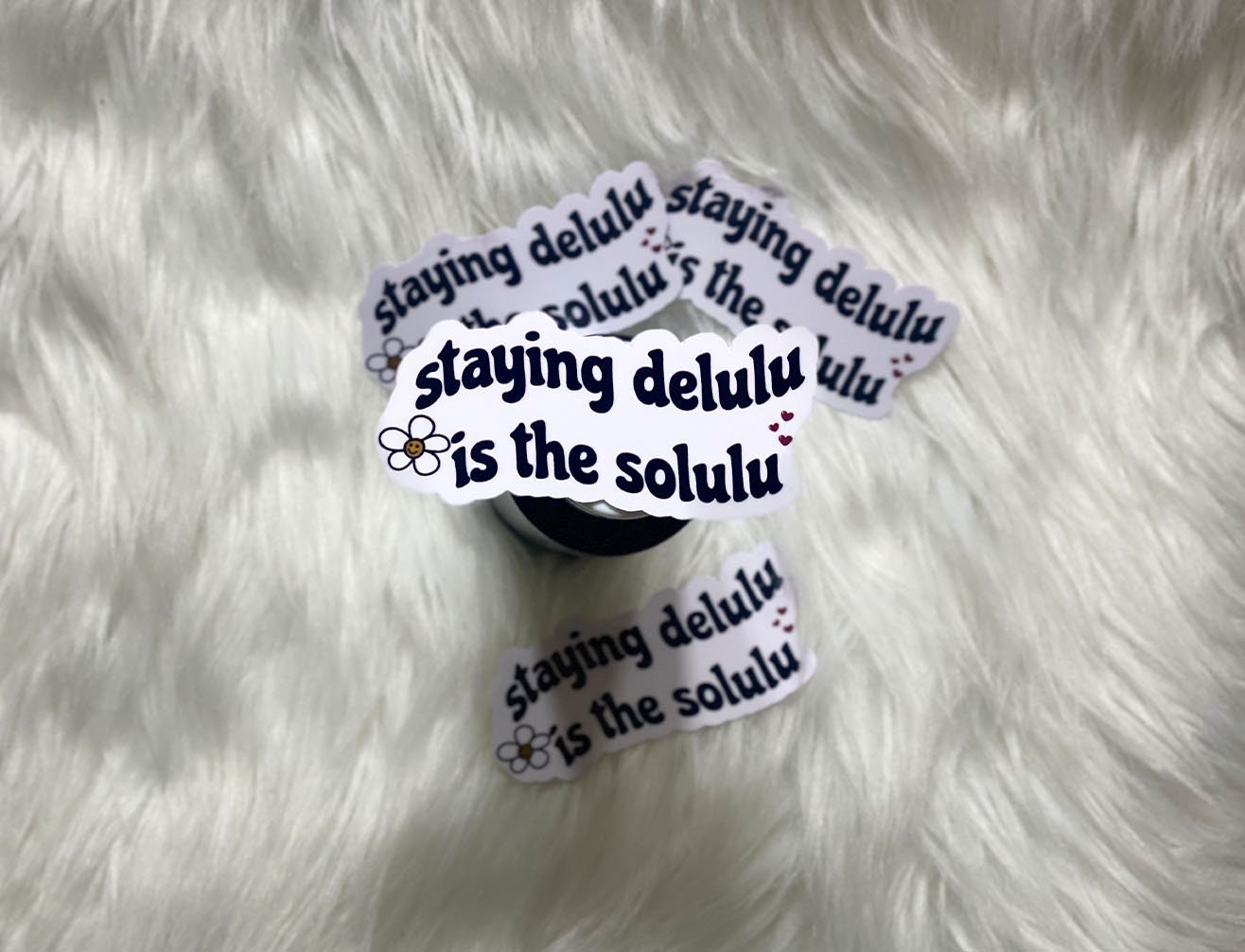 Staying delulu is the solulu sticker | Vinyl Sticker