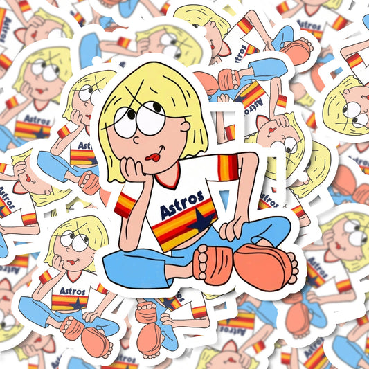 Lizzie McGuire | Waterproof Sticker | Sticker Aesthetic | Retro Sticker | 2000s Waterproof Sticker | Houston Astros | Houston Astros Sticker