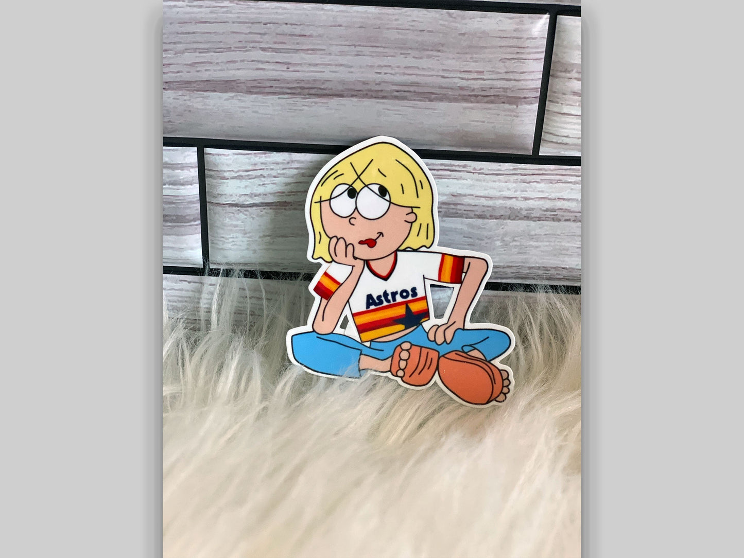 Lizzie McGuire | Waterproof Sticker | Sticker Aesthetic | Retro Sticker | 2000s Waterproof Sticker | Houston Astros | Houston Astros Sticker