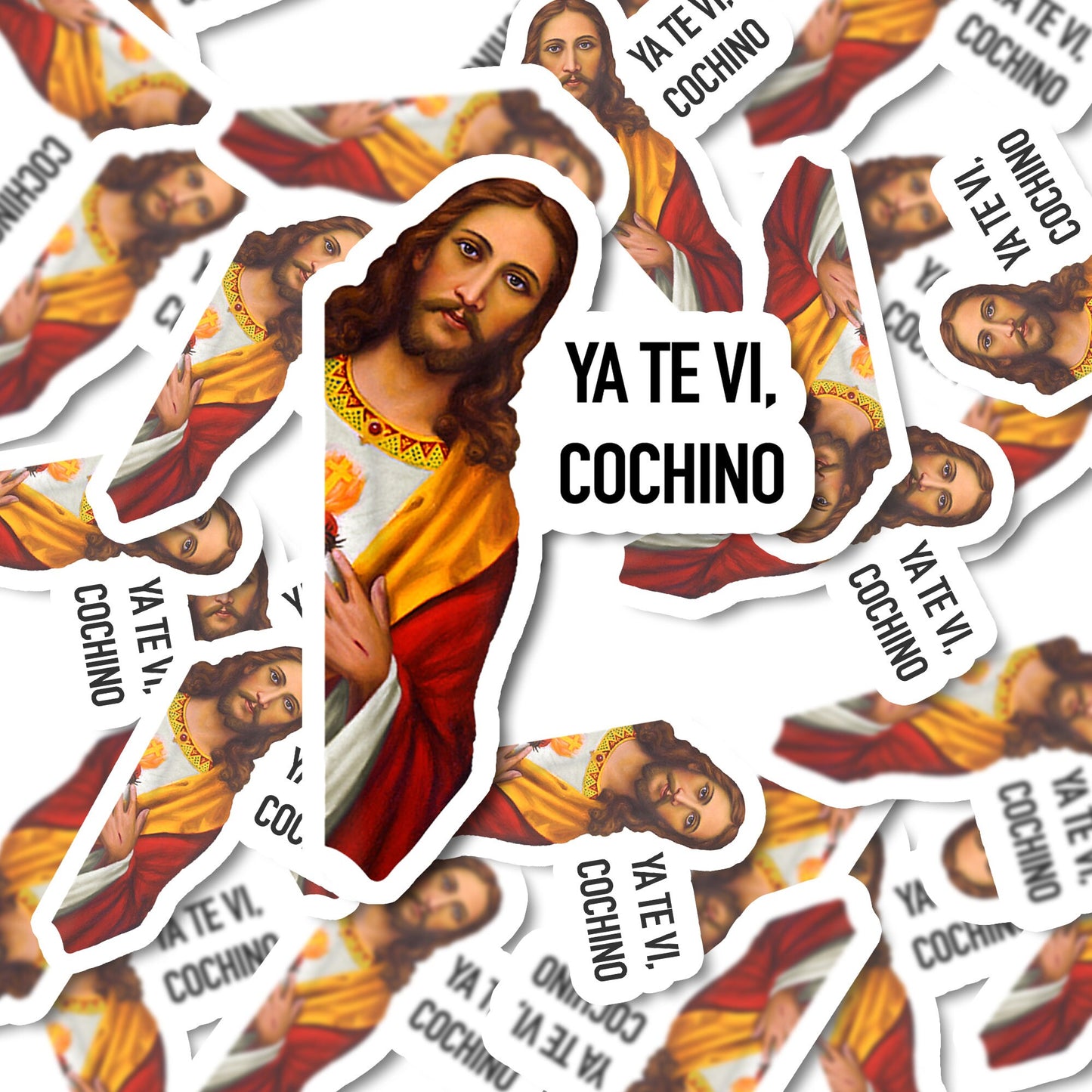 Jesus I Saw That Sticker Vinyl Sticker | Vinyl Decal Sticker for laptops |  Ya Te Vi, Cochino