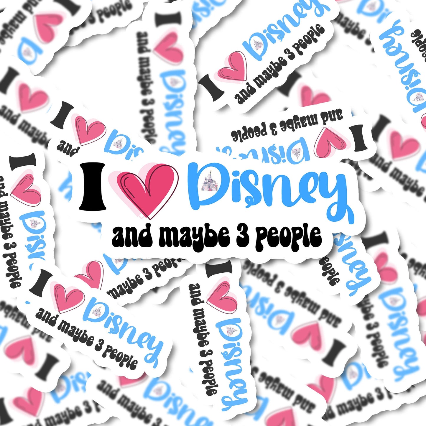 I Love Disney Vinyl Sticker