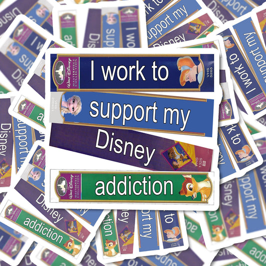 Disney Addict Disney Stickers Vinyl Sticker | Funny Stickers | Vinyl Stickers | Disney Stickers | Planner Sticker | Gift Idea | Disney Gift