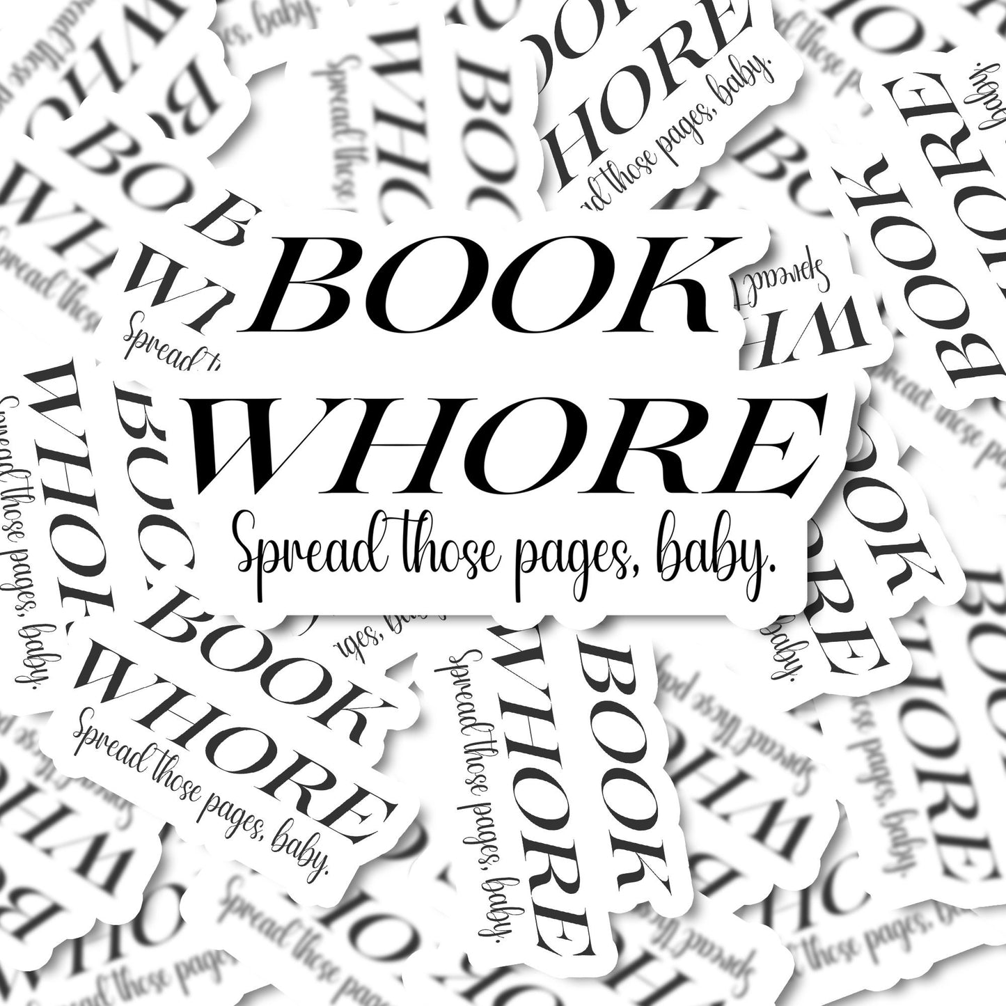 Book Whore Sticker | Booktok Sticker | Bookish Sticker | Romance Book Sticker | Kindle Sticker | Laptop Sticker | Flower Sticker