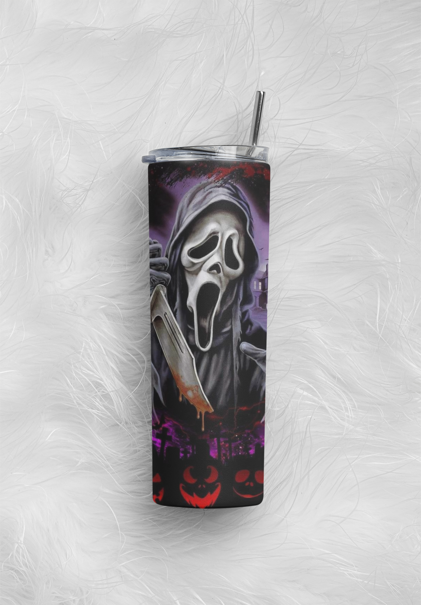 Ghostface 1 20 oz Tumbler W Straw!