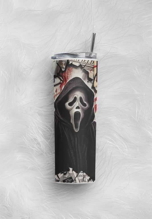 Ghostface 2 20 oz Tumbler W Straw!