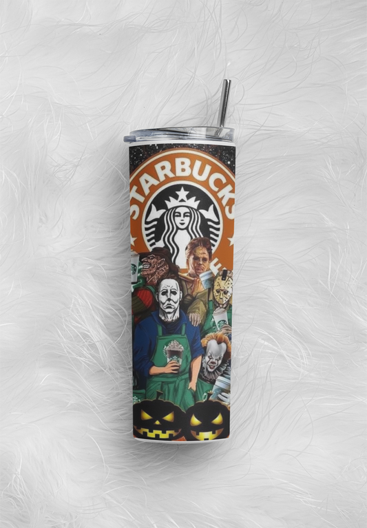 Halloween Starbucks 20 oz Tumbler W Straw!