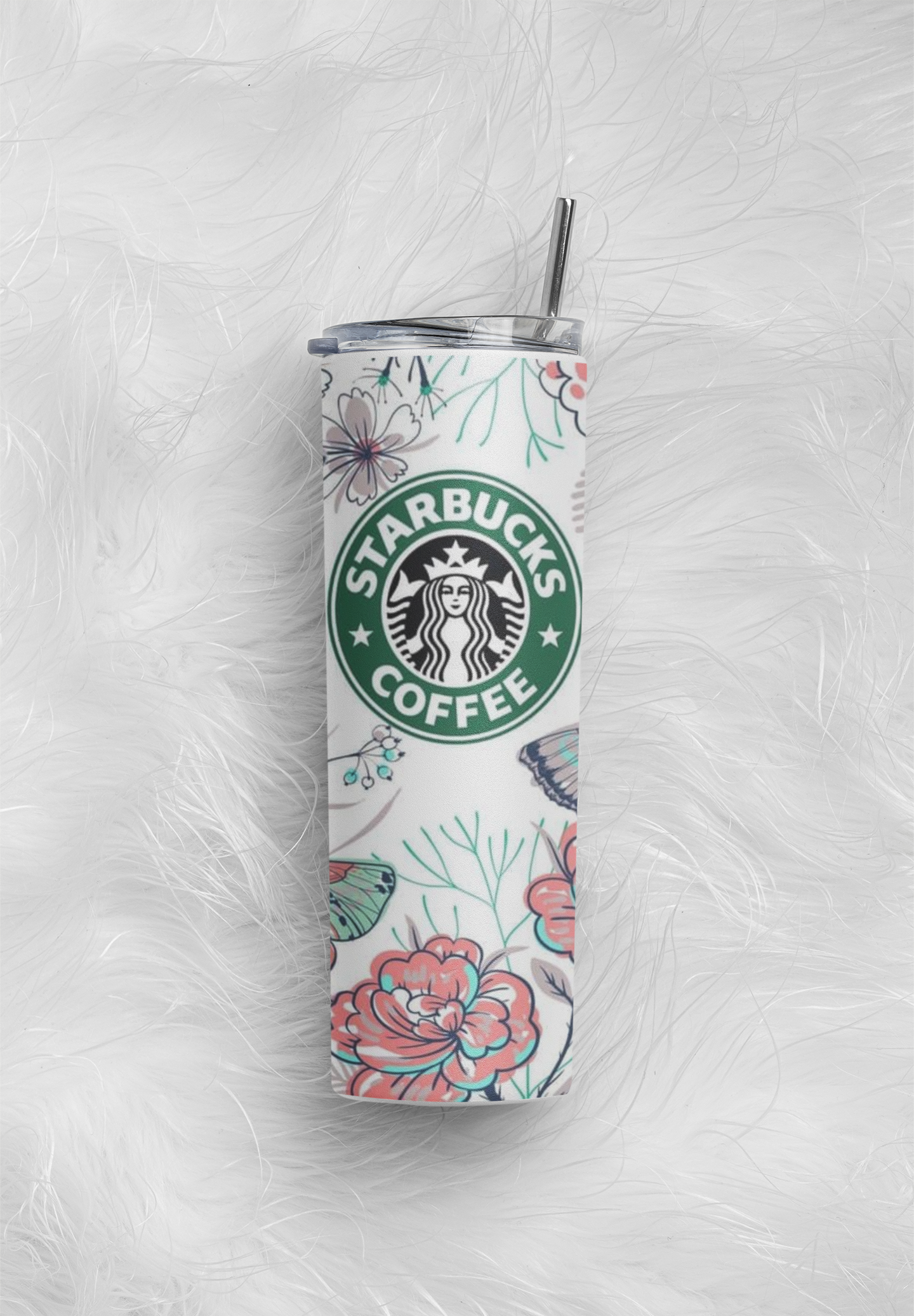 Flower and Butterfly Starbucks