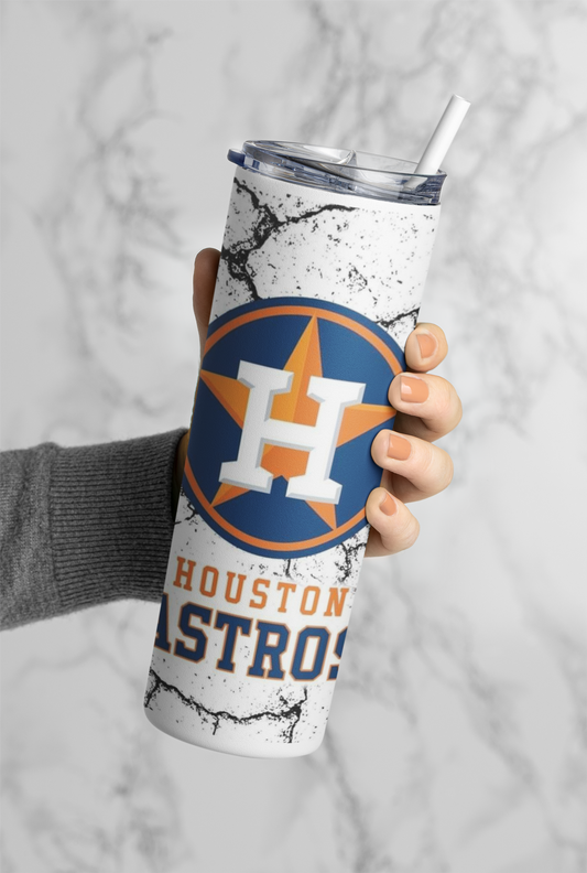 Houston Astros Baseball 20 oz Tumbler W Straw!