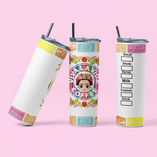 Frida and Chisme 20 oz Tumbler W Straw!